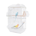 Two-Tier Bird Cage, 30 Inch Pigeons Parrot Birdcage with Safe Rotary Door Lock, White Parakeet Cage for Small to Medium Birds, Easy Access Double Doors. (A)