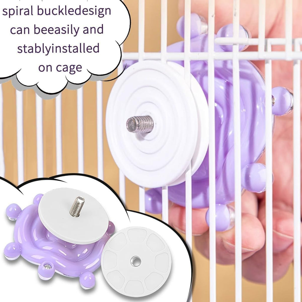 Budgie Toys, Parakeet Training Toy, Interactive Bird Educational Toy for Small Birds, Cockatiel Toys, Fun Parakeet Toys, Lovebird Toys, Quaker Parrot Toys, Bird Toys for Conures (Purple)