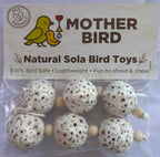 Shred and Destroy Bird Toy for Small Birds - Budgies, Lovebirds - Natural Sola Ball Hanging Chew Toy - 2 Pack - Boredom Buster Cage Toy