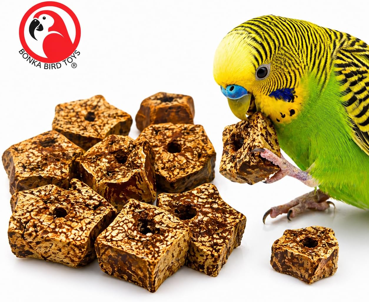 Bonka Bird Toys 3893 Pk24 Mahogany Sliced Pods Foot Talon Craft Part Bird Toys Parakeet Cockatiel Conure