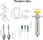 Baby Bird Feeding Syringe Set, 12-Piece Small Pet Parrot Feeder Hand Feeding Tubes Kit, Parrot Feeder Tubes Measuring Tools, for Baby Birds Small Pet