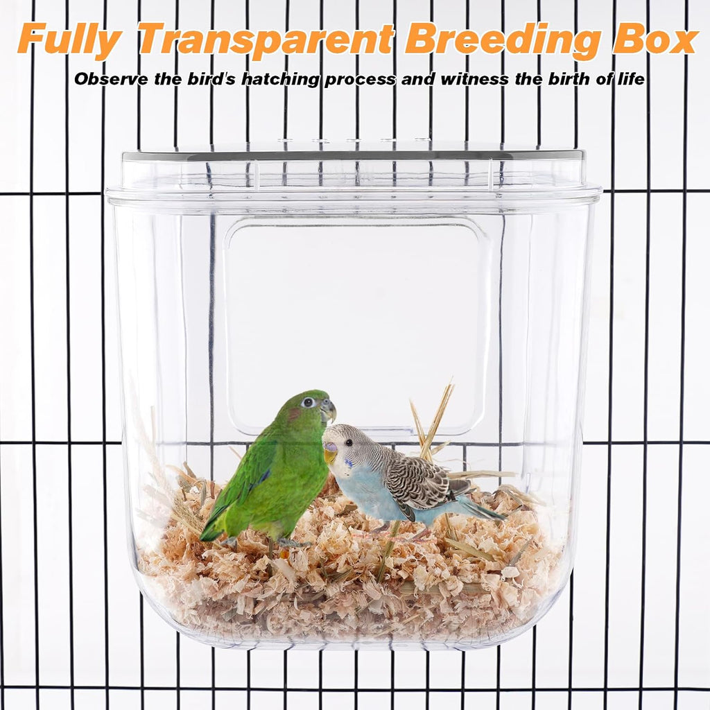 No Mess Automatic Bird Feeder with Hooks Hanging,2 in 1 Bird Bath for Cage,Multifunctional Bird Food Container Bathing Tubs,Parrot Seed Feeders Bird Cage Accessories for Budgies Lovebirds Cockatiels