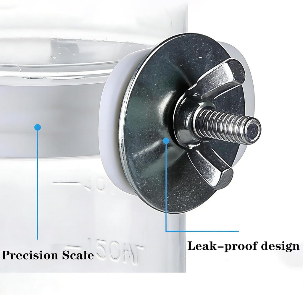Automatic Bird Water Dispenser Cage Hanging Water Feeder with Anti-Spill Design for Parakeet Canary Small Parrot Lovebirds (2PCS 140ml Water Dispenser)