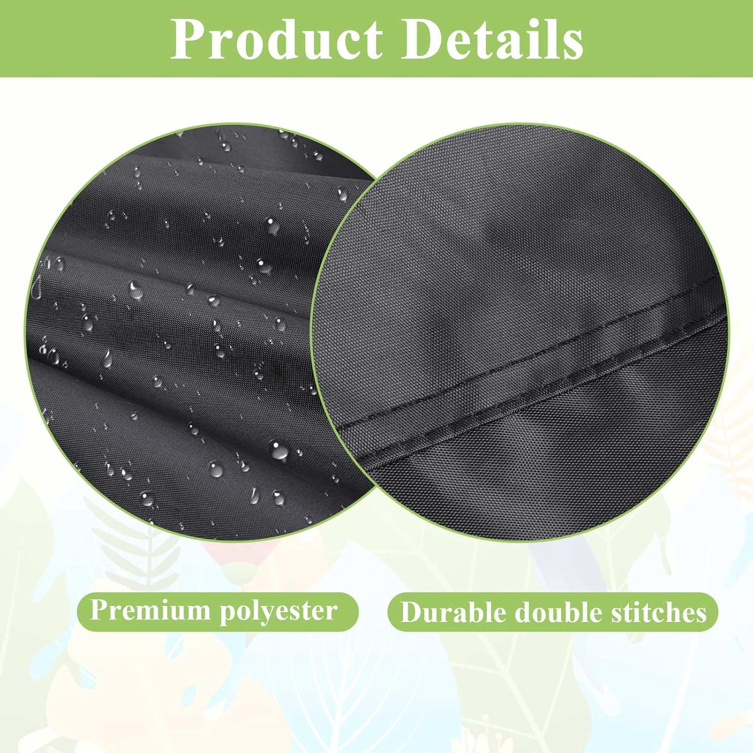 Bird Universal Pet Cage Cover, Pets Product Universal Birdcage Cover, Water-Proof Good Night Black-Out Birdcage Covers, for Parrot Parakeet Small Animal Sleeping, Black, 33L x 23W x 41H inches