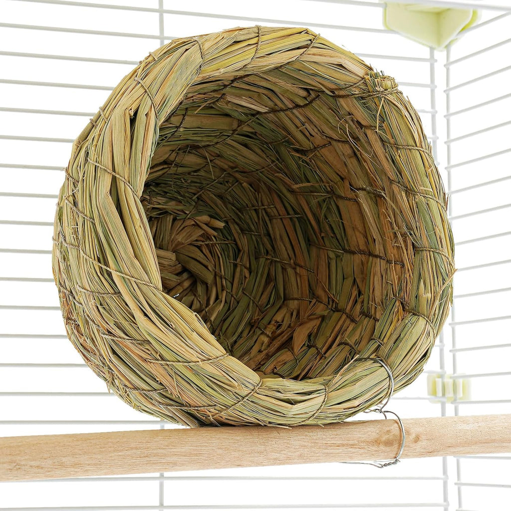 Two-Tier Bird Cage, 30 Inch Pigeons Parrot Birdcage with Safe Rotary Door Lock, White Parakeet Cage for Small to Medium Birds, Easy Access Double Doors. (A)